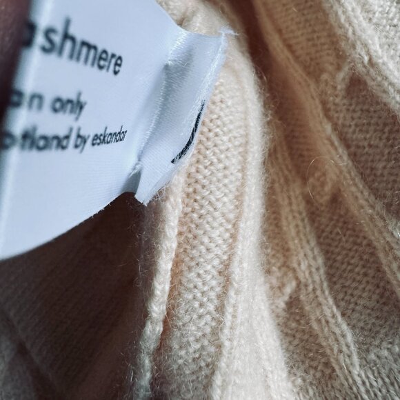 Eskandar Diamond Trellis Cashmere Sweater Oversized Boxy Lightweight Pale pink - Picture 7 of 16